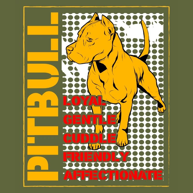 Pitbull loyal doux câlin amical affectueux