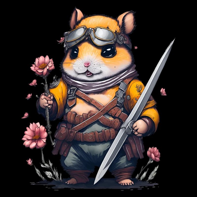 Ninja Hamster Blumenkampf