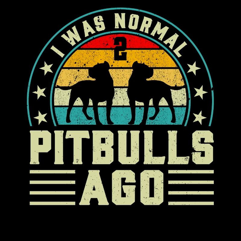 J’étais normal il y a 2 pitbulls