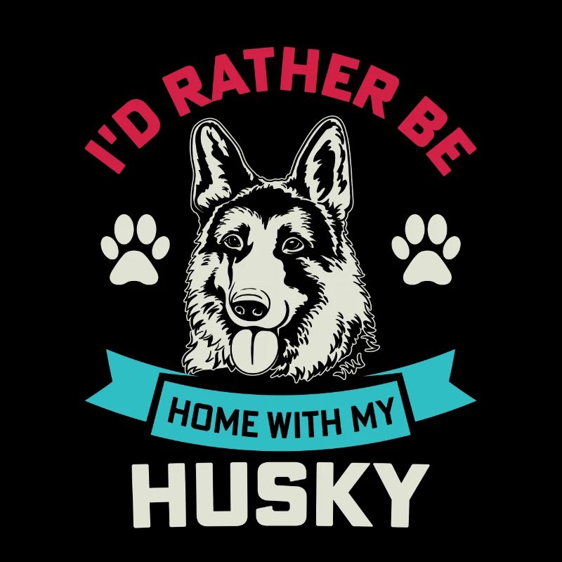 Je préfère être à la maison avec mon husky