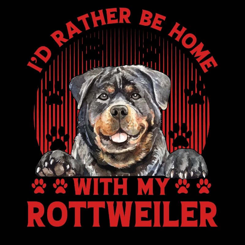Je préfère être à la maison avec mon Rottweiler