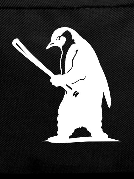 Penguin Baseball Player Silhouette