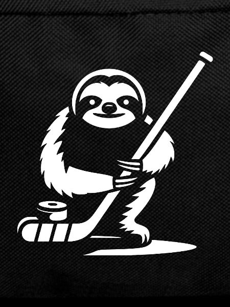 Sloth Ice Hockey Silhouette