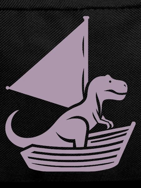Cool Summer Sailboat T-Rex Silhouette