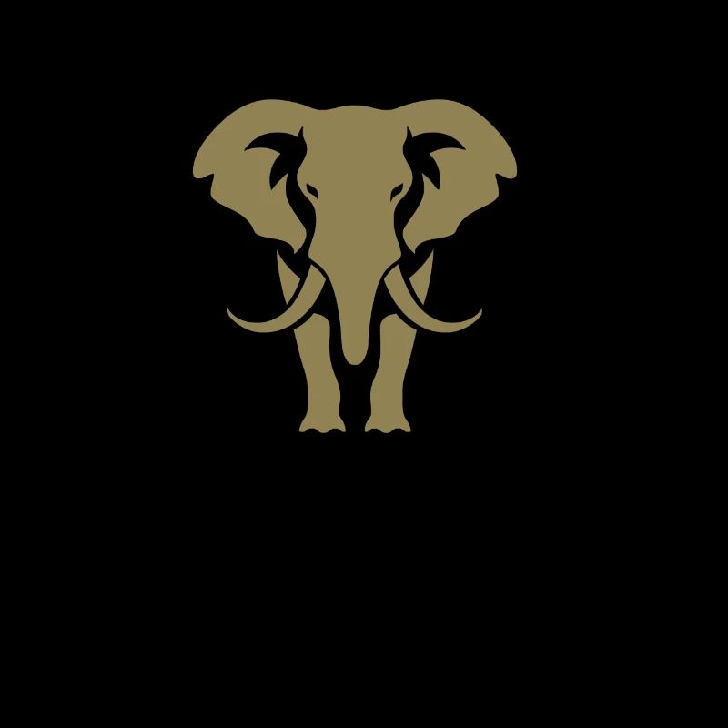 Elephant Silhouette White Logo