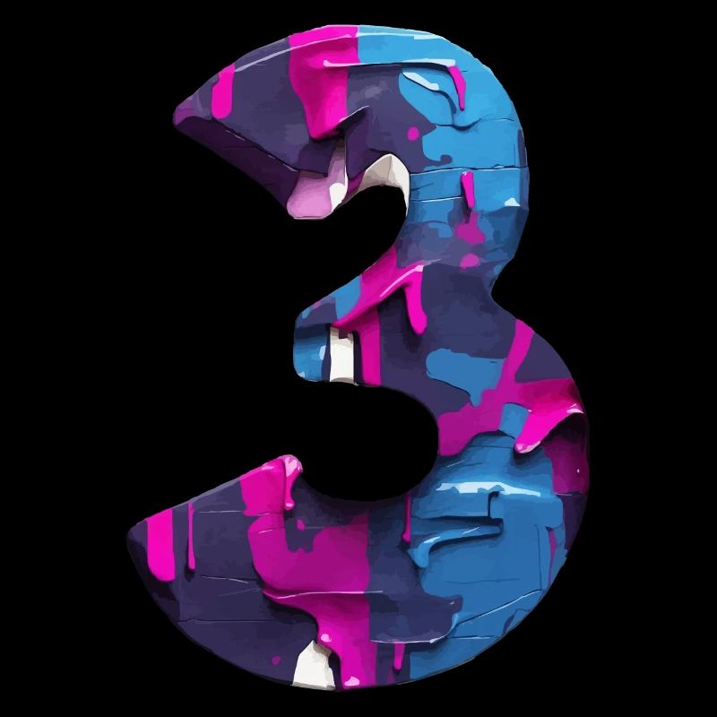 NUMMER 3 NR. 3 COOL 3. GEBURTSTAG