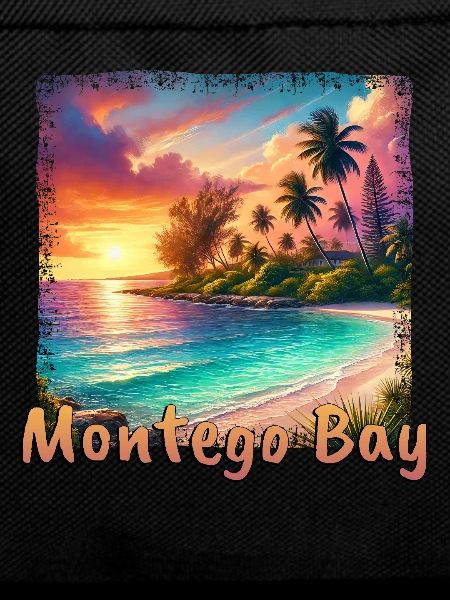 Jamaica Sunset Beach Grunge Design