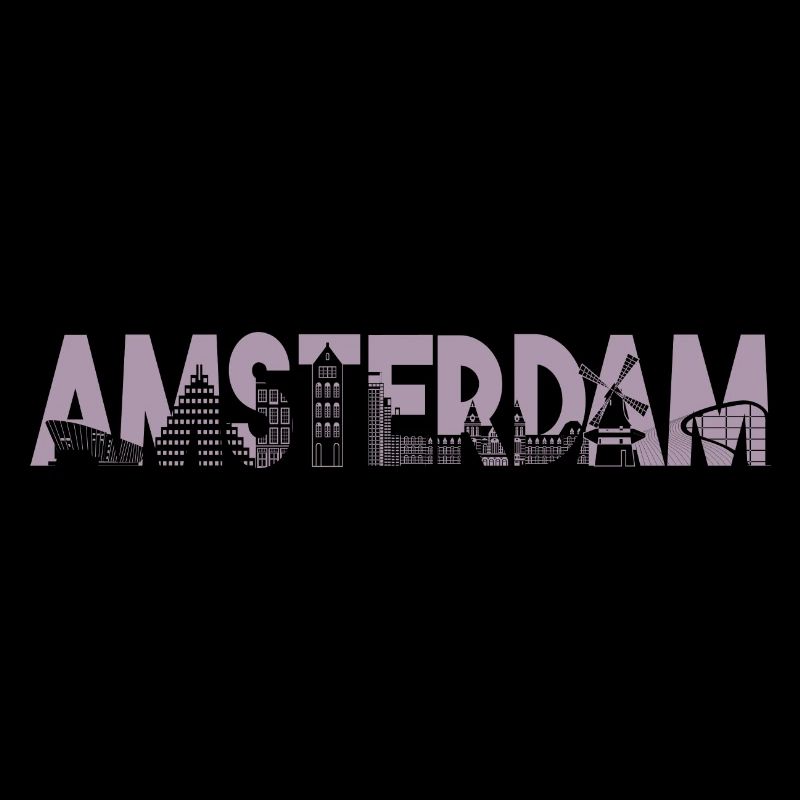Amsterdam Skyline Silhouette – Urban