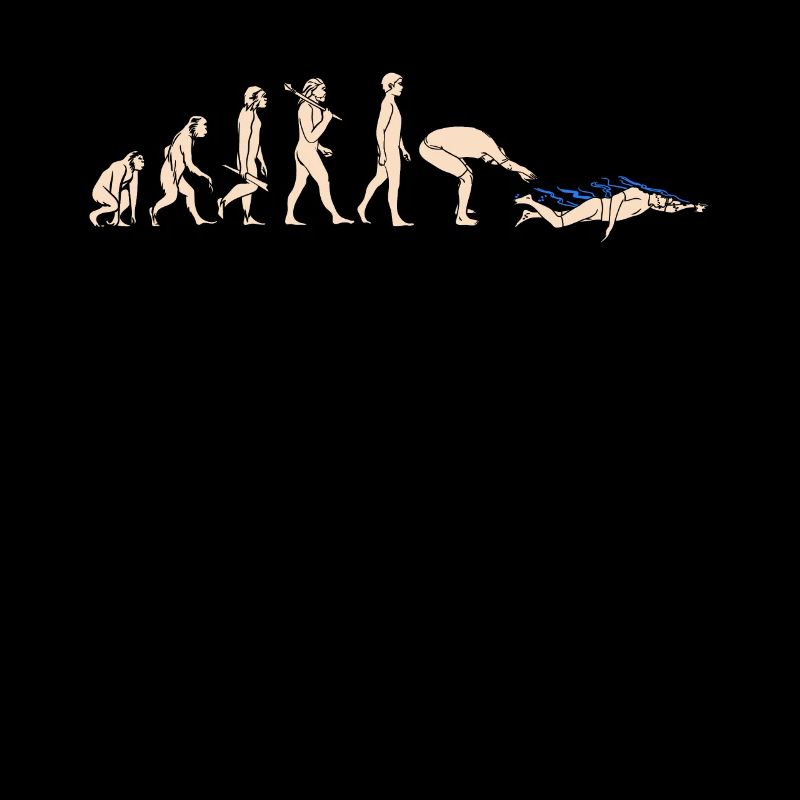 Evolution Schwimmen vom Affen zum Schwimmer