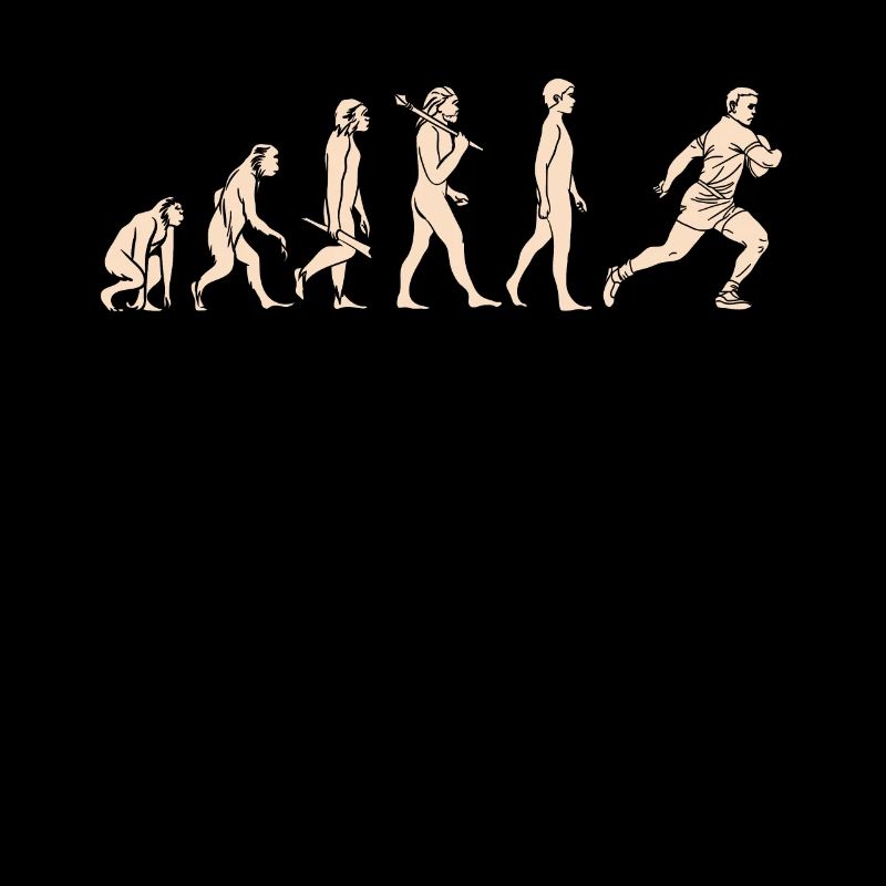 Evolution Rugby Sport from monkey to rugby player