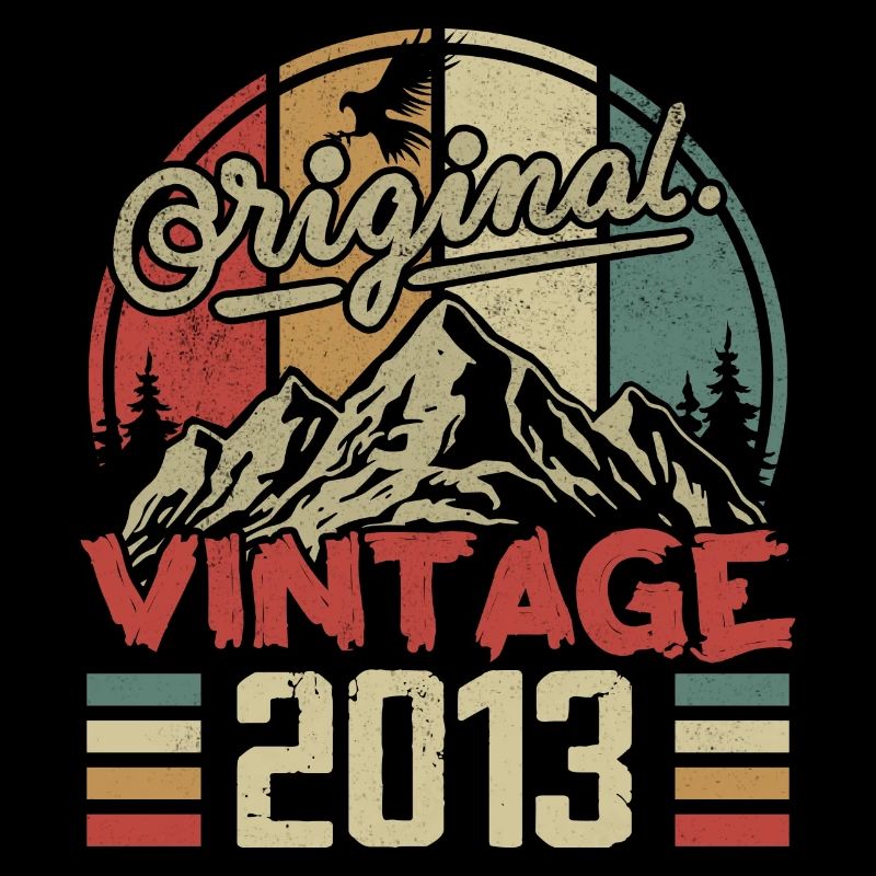 Vintage 2013 Retro Birthday Gift Born In 2013