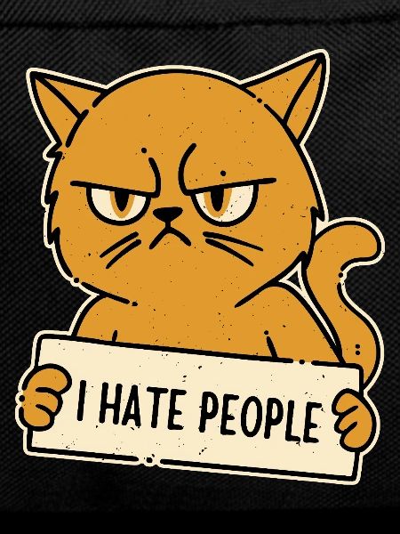 I Hate People Antisocial Cat