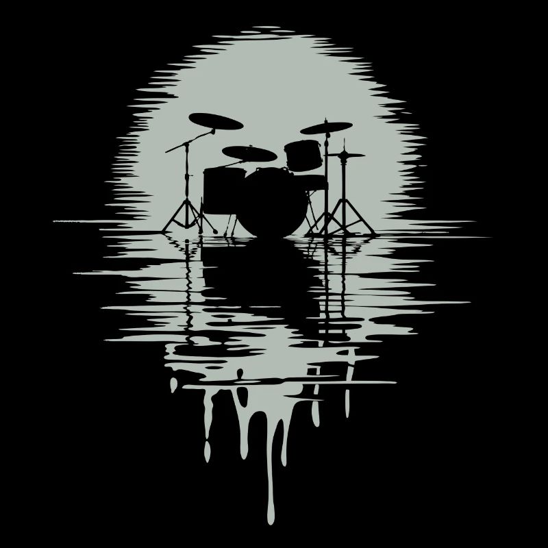Batterie Silhouette Drum avec réflexion