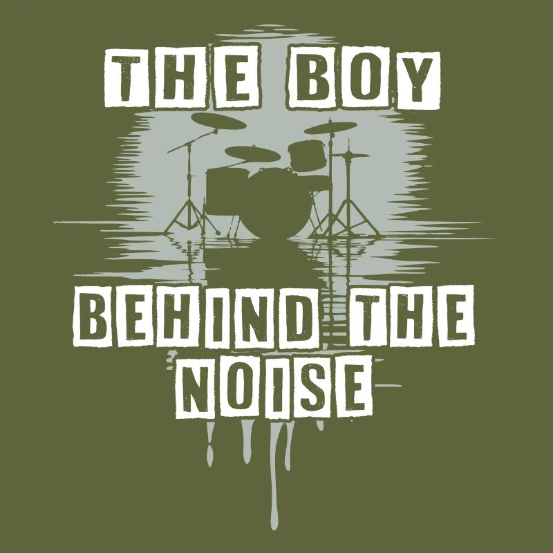 Drummer Boy Schlagzeuger Drumset Silhouette