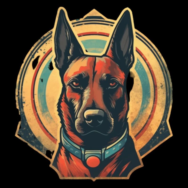 Belgischer Schäferhund Retro