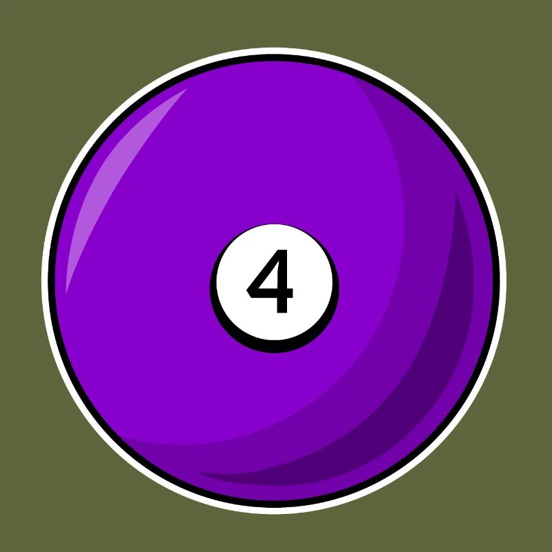 Billardkugel 4 violett Billard vier