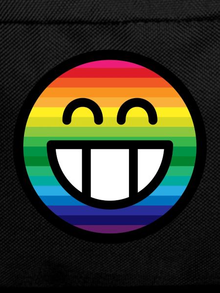Emoticon Rainbow Grin