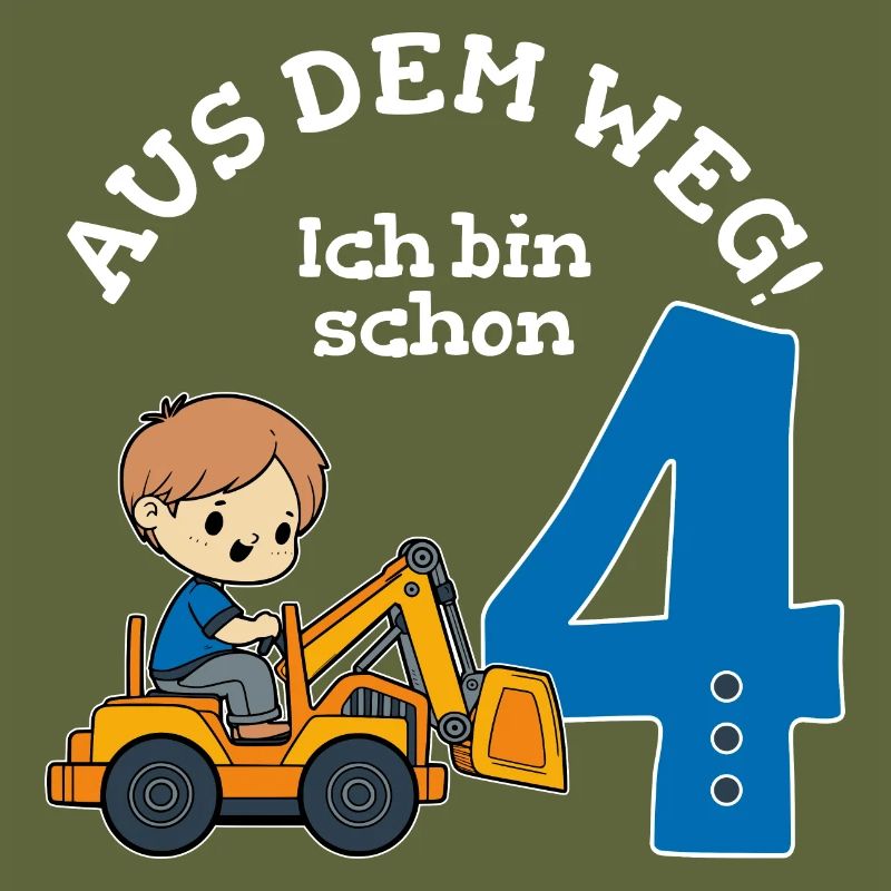4. Geburtstag Bagger Junge