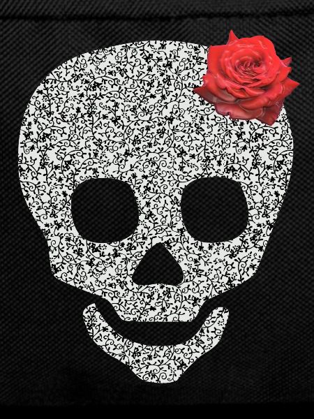 skull with rose