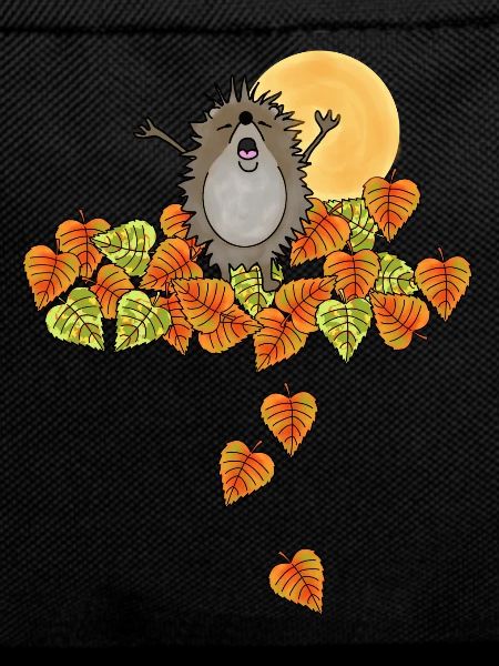 Hedgehog, autumn, leaves, foliage