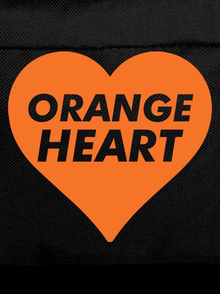 Orangefarbenes Herz