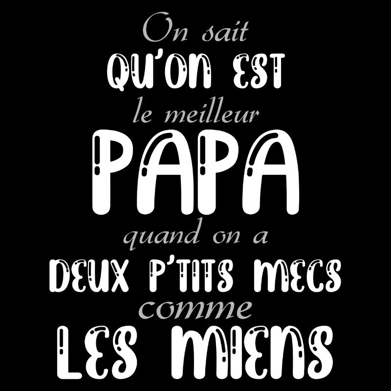 Meilleur papa avec deux petits mecs