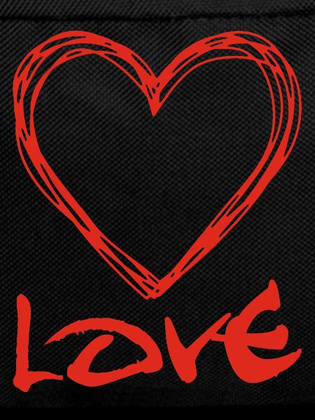 red graffiti heart