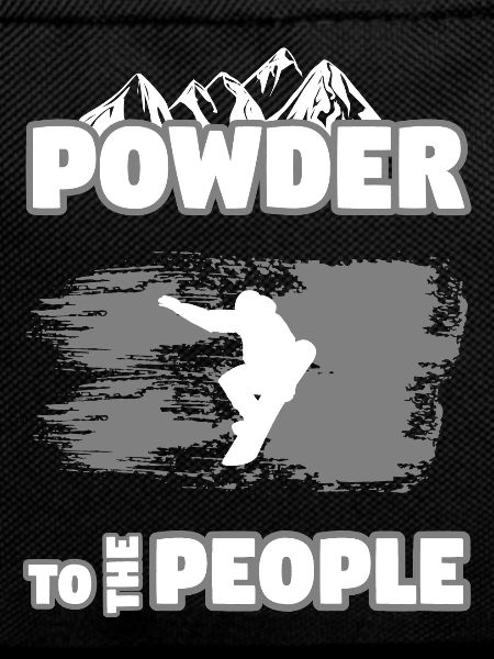 snowboard powder people