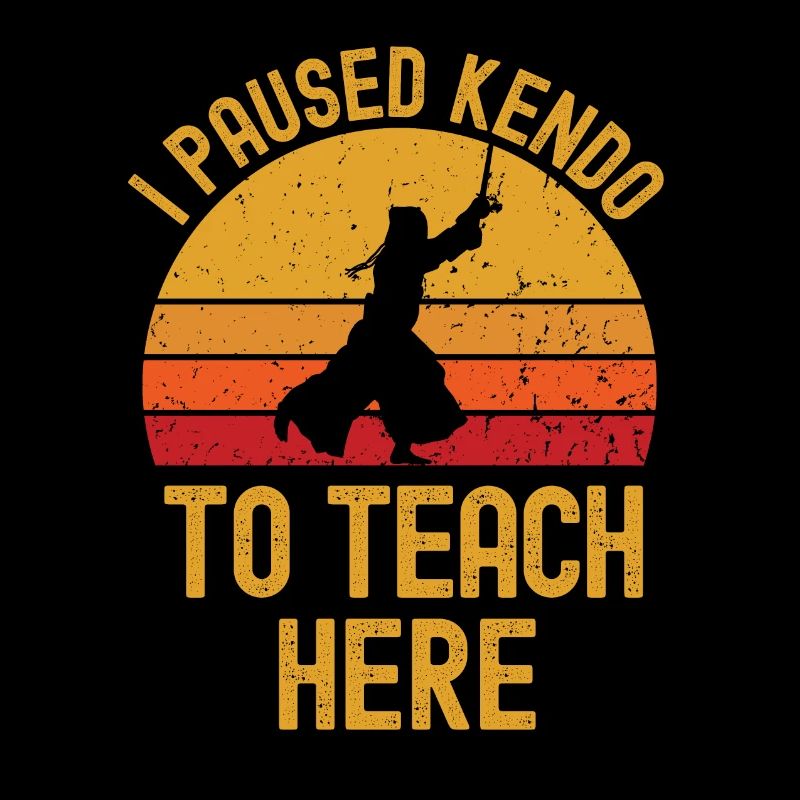 Kendo und Lehrer retro vintage