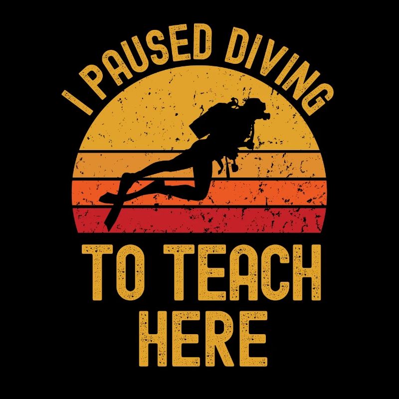 Diving and instructor retro vintage