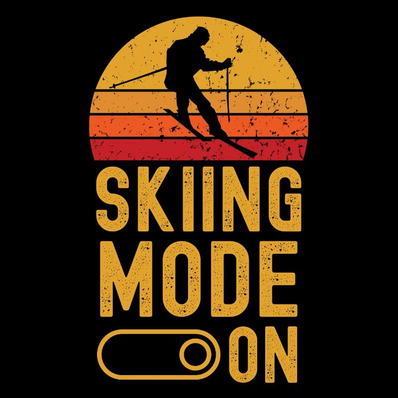 Mode Ski sur rétro vintage