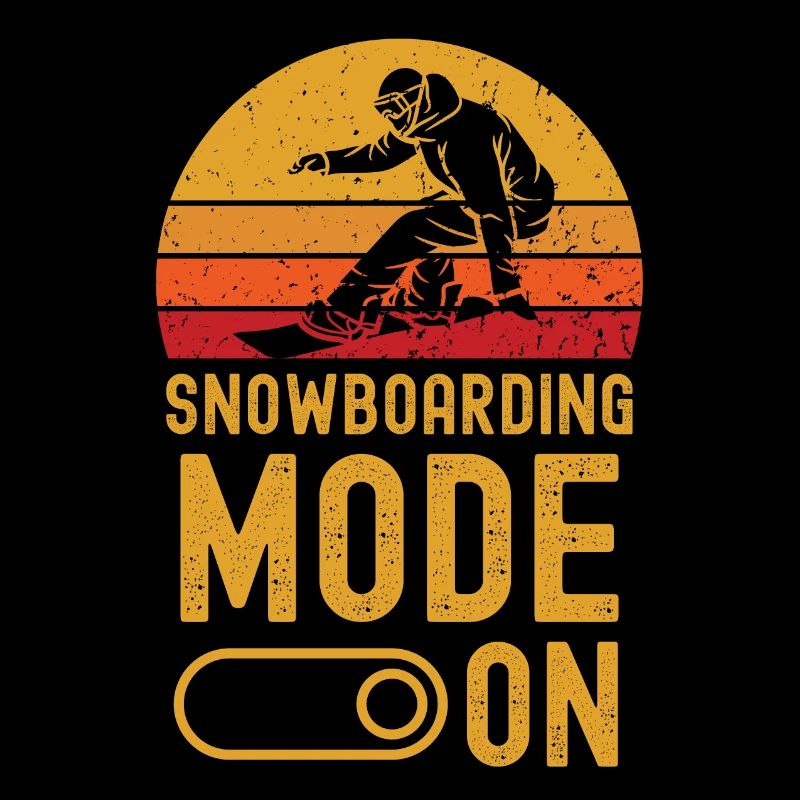 Mode snowboard sur rétro vintage