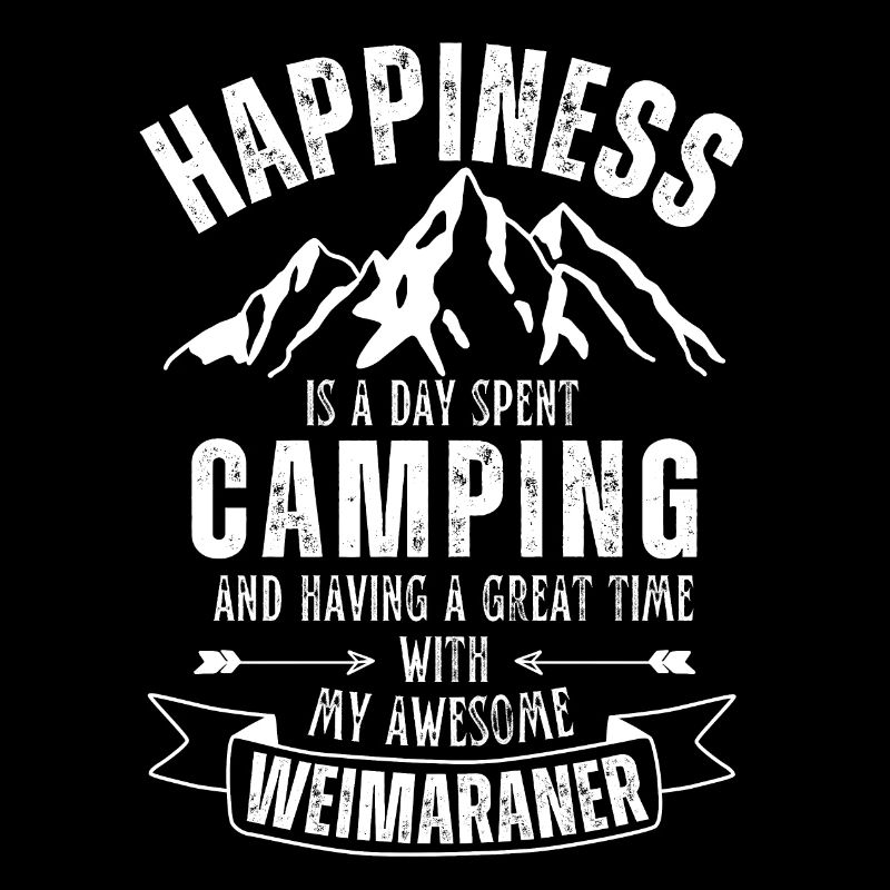 Camping and Weimaraner