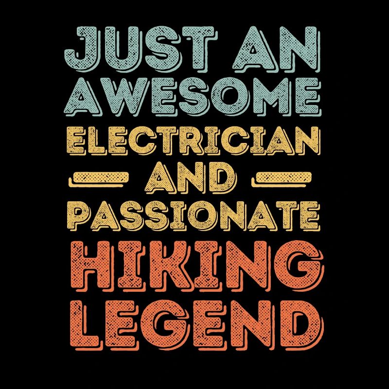 Electrician hiking retro