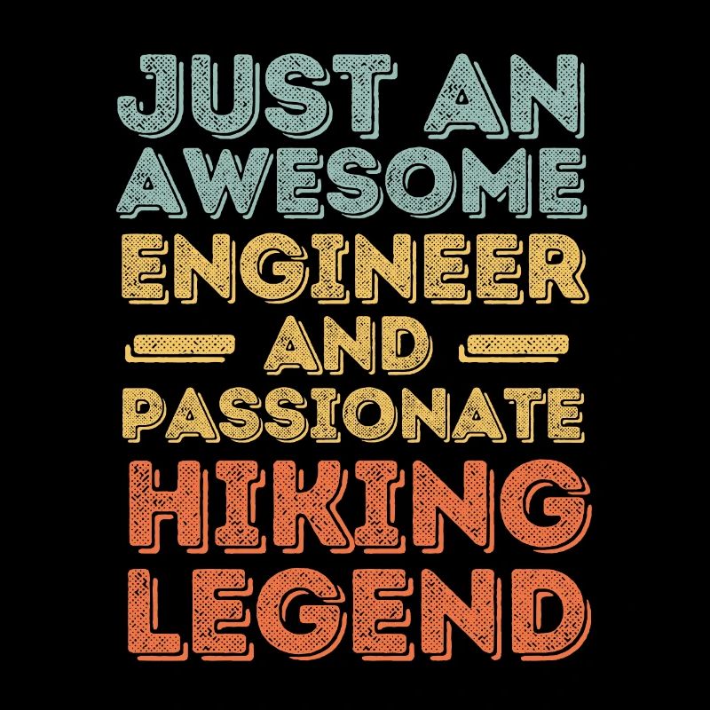 Engineer hiking retro