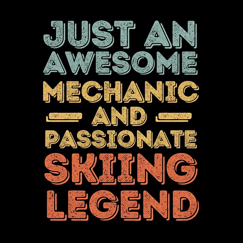 Mechanic skiing retro