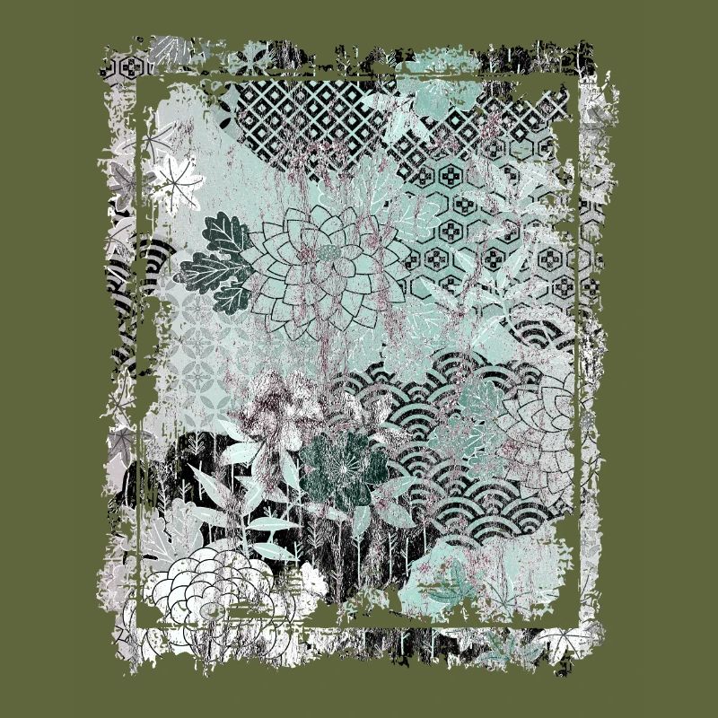 Japanese Floral Pattern Chrysanthemum Cherry