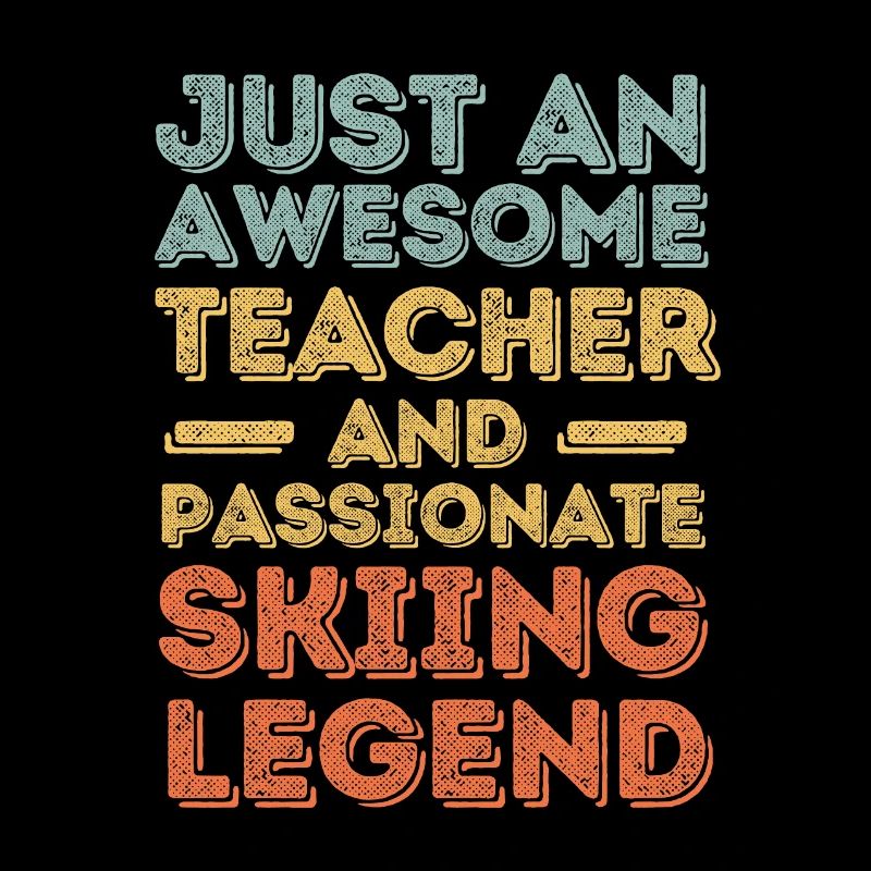 Instructor skiing retro