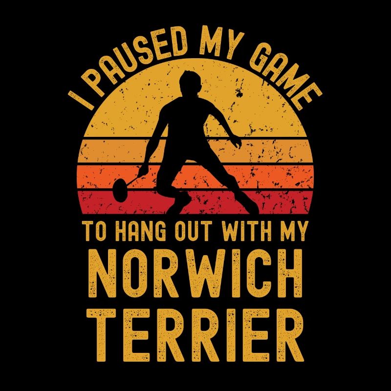 Badminton and Norwich Terrier