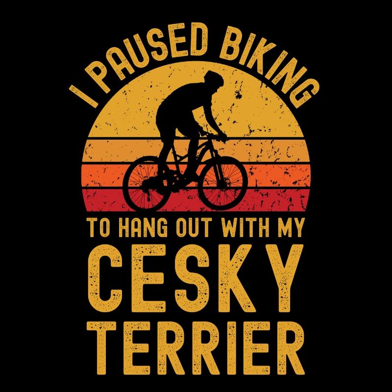 Cycling and Cesky Terriers