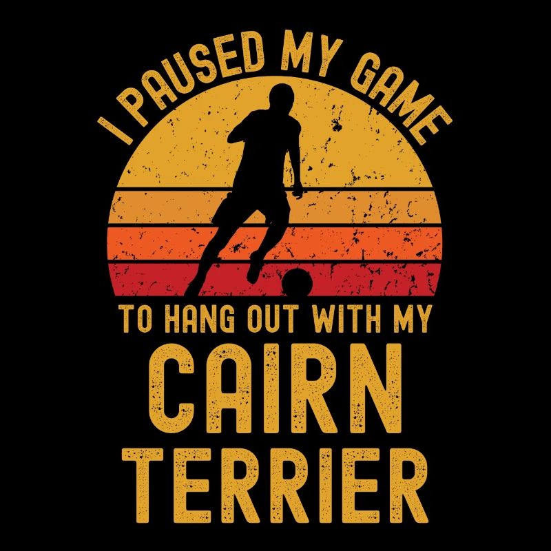 Fußball und Cairn-Terrier
