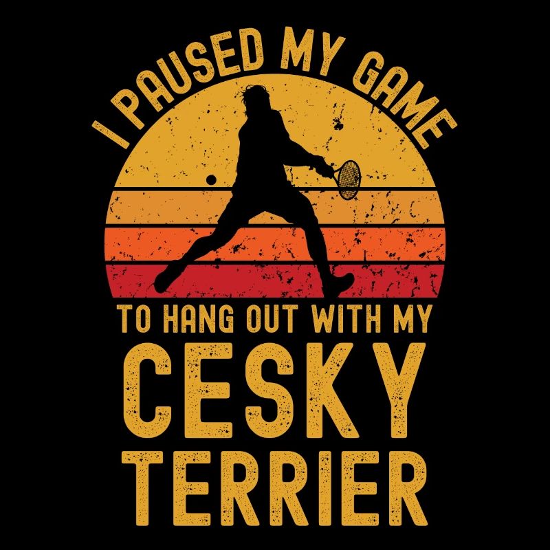 Tennis and Cesky Terriers