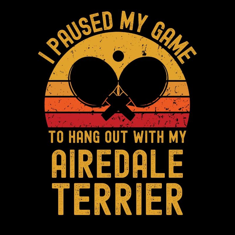 Table tennis and Airedale terriers