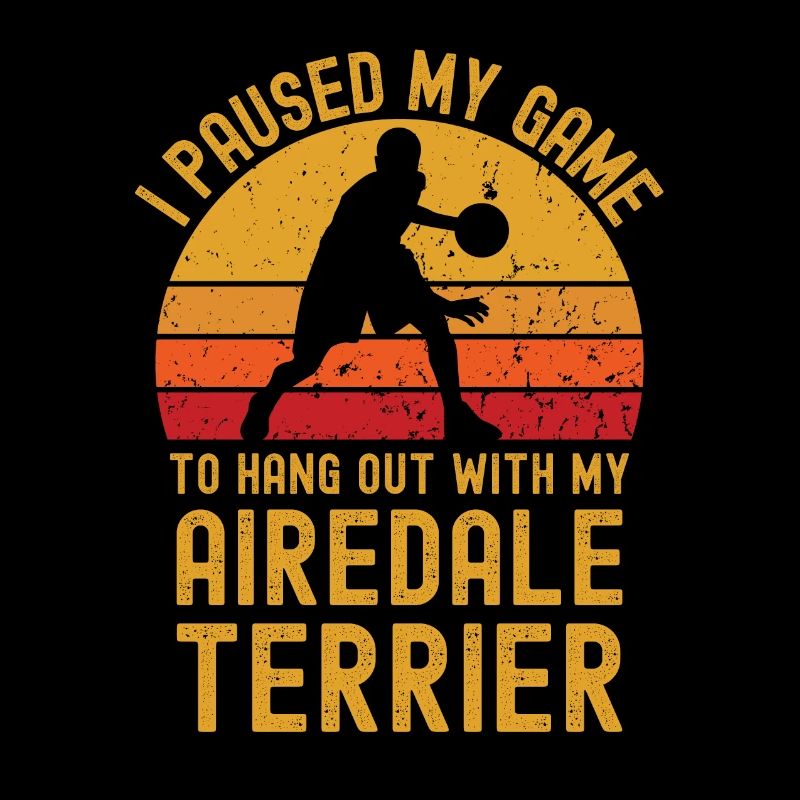 Basket-ball et Airedale Terrier