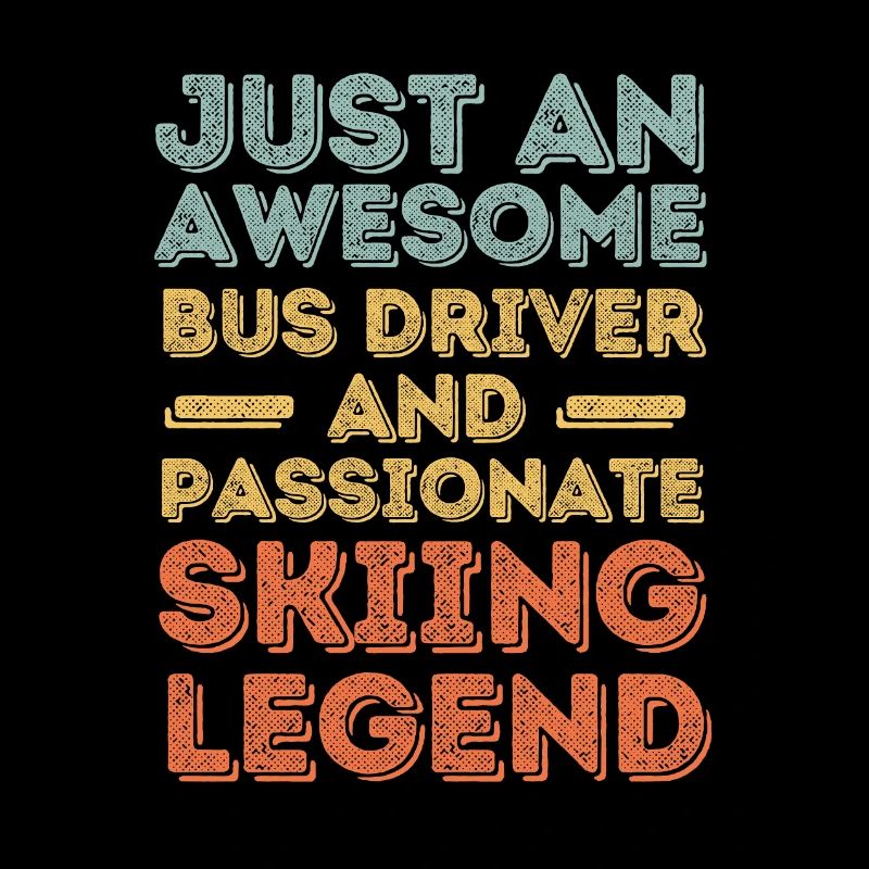 Bus driver skiing retro