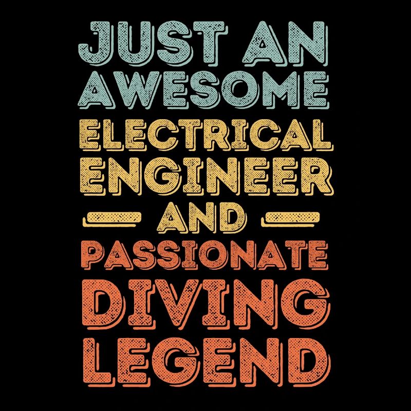 Electrical Engineer Diving retro