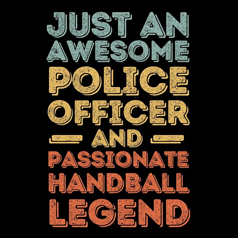 Policeman Handball retro