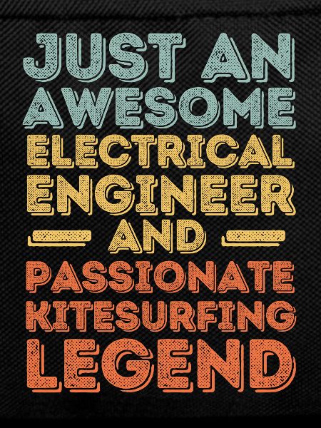 Electrical engineer kitesurfing retro