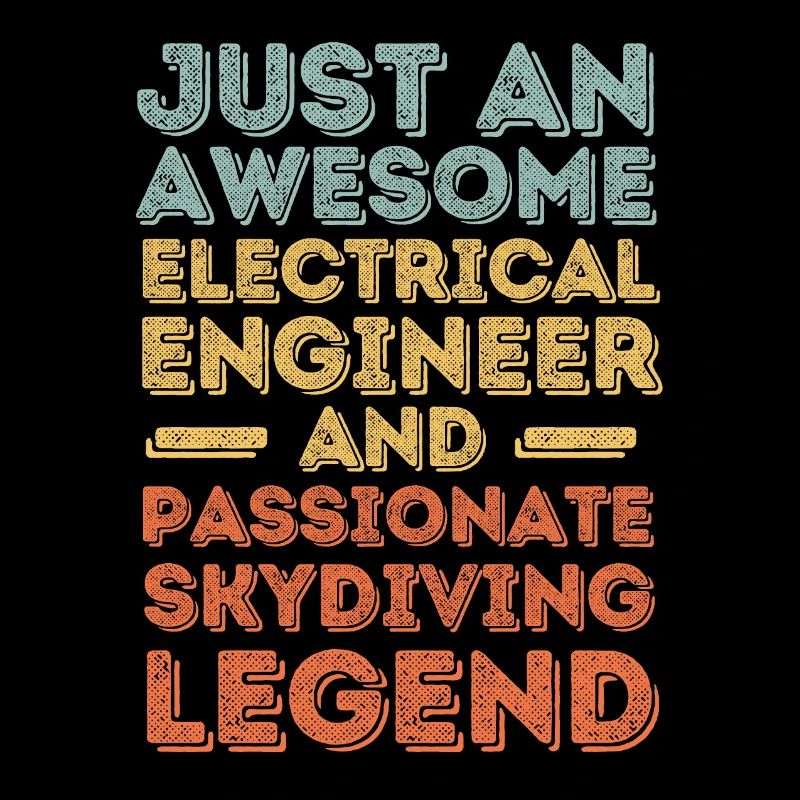 Electrical Engineer Skydiving retro
