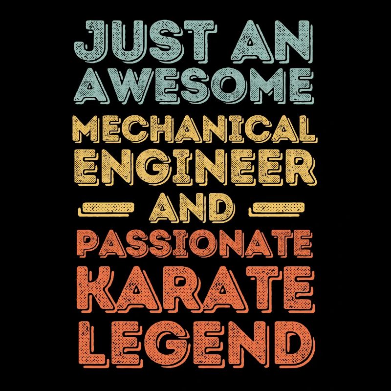 Mechanical Engineer Karate retro